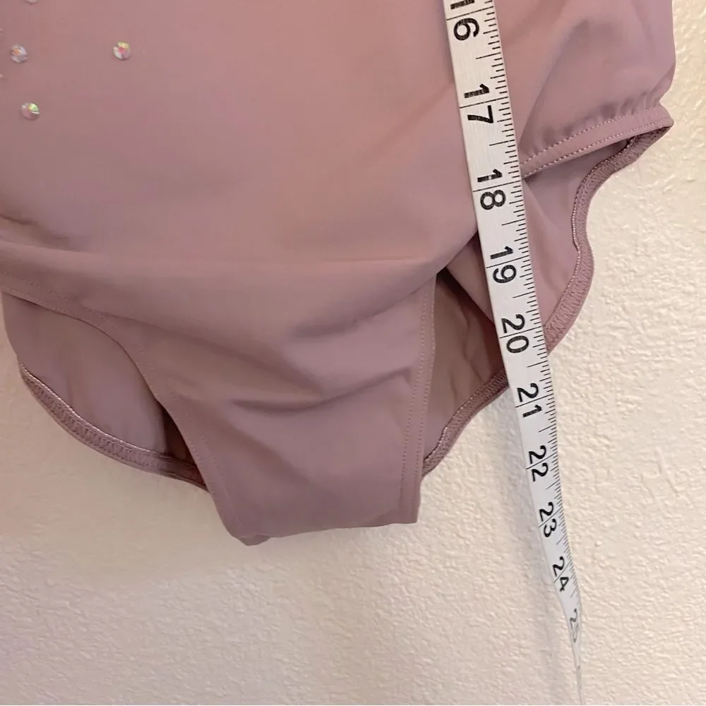WEISSMAN solo Dance Costume long sleeve lavender MOCK NECK LEOTARD MT11439 LC